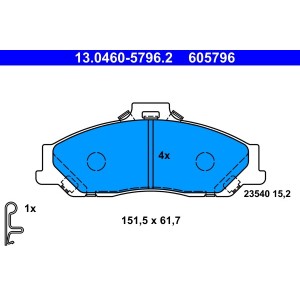 Set placute frana,frana disc ATE