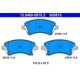 Set placute frana fata ATE TOYOTA COROLLA COROLLA VERSO 1.3-2.0D 10.01-03.08 57.3 mm x 131.5 mm x 17.8 mm