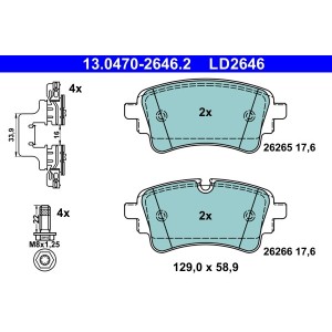 Set placute frana,frana disc ATE