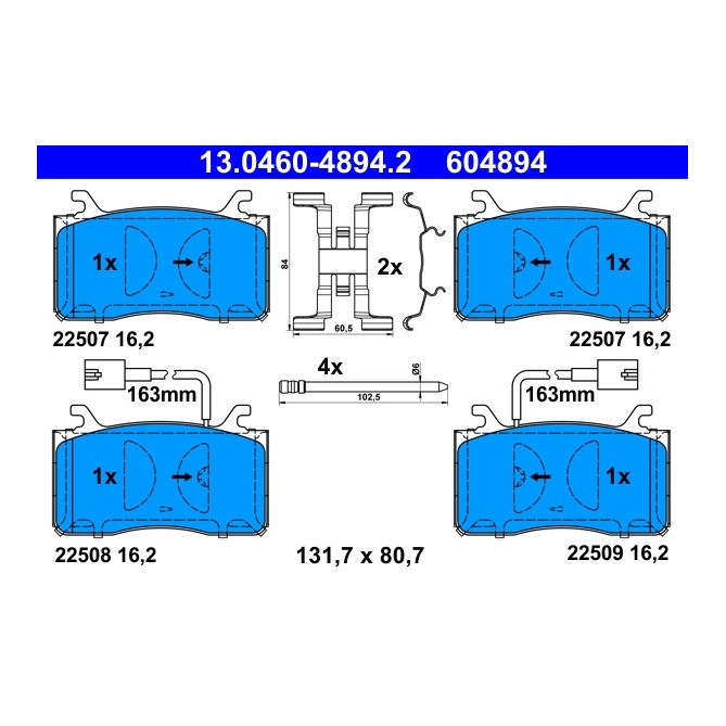 Set placute frana,frana disc ATE