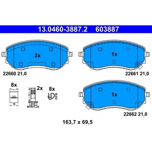 Set placute frana,frana disc ATE