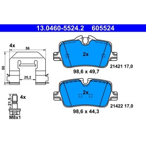 Set placute frana,frana disc ATE