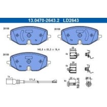 Set placute frana,frana disc ATE