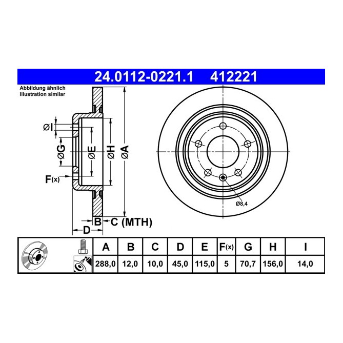 Disc frana ATE