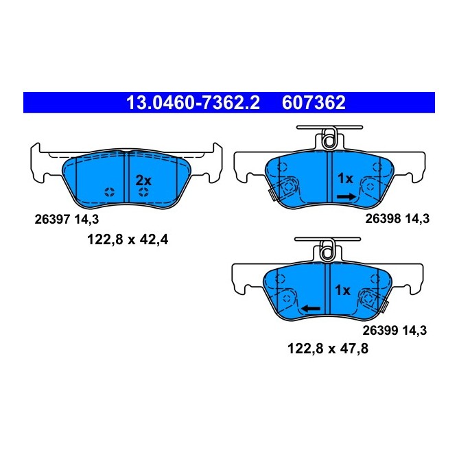 Set placute frana,frana disc ATE