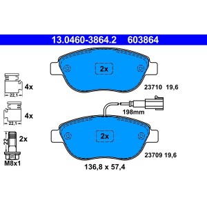 Set placute frana,frana disc ATE