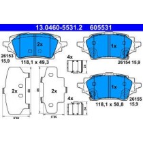 Set placute frana,frana disc ATE