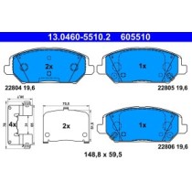 Set placute frana,frana disc ATE