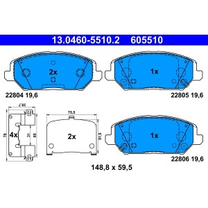 Set placute frana,frana disc ATE