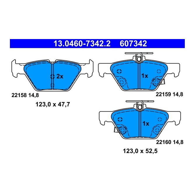 Set placute frana,frana disc ATE