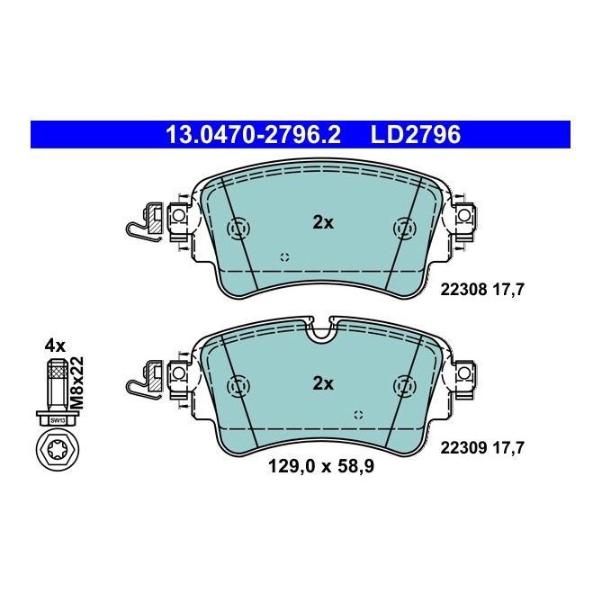 Set placute frana,frana disc ATE