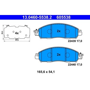 Set placute frana,frana disc ATE