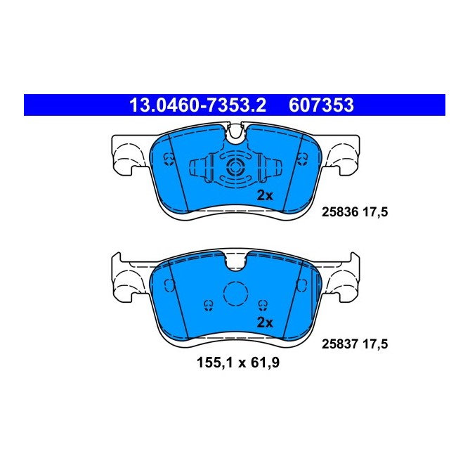 Set placute frana,frana disc ATE