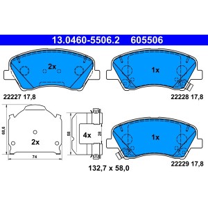 Set placute frana,frana disc ATE