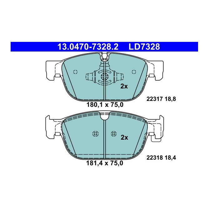 Set placute frana,frana disc ATE