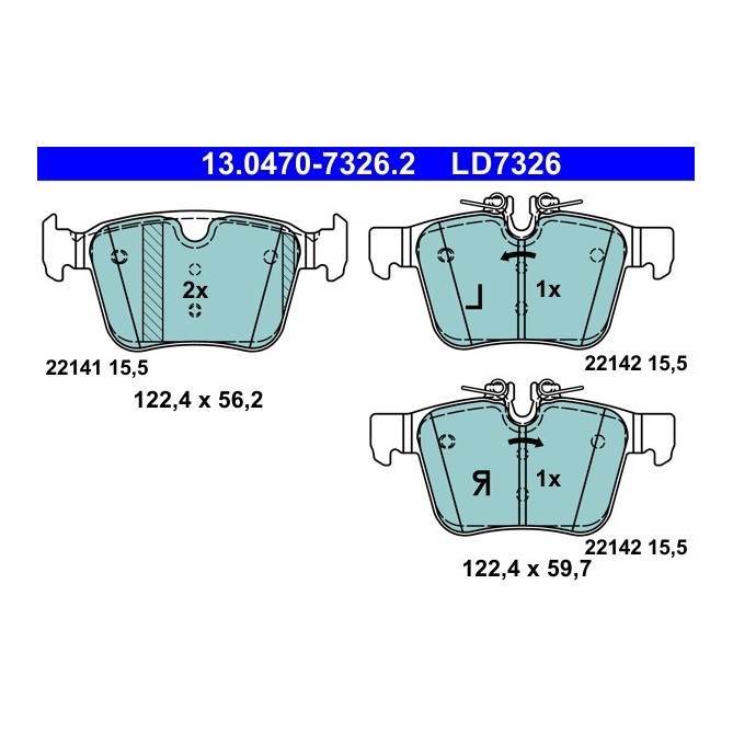 Set placute frana,frana disc ATE