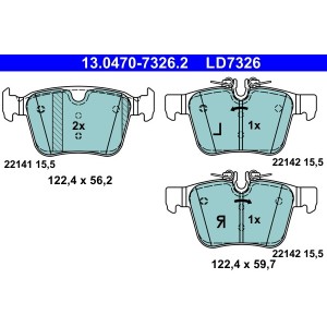 Set placute frana,frana disc ATE