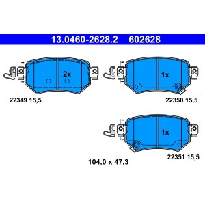 Set placute frana,frana disc ATE