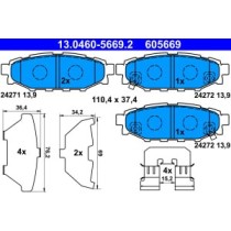 Set placute frana,frana disc ATE