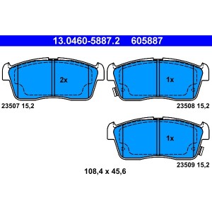 Set placute frana,frana disc ATE