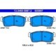 Set placute frana fata ATE pentru DAIHATSU COPEN, CUORE VII, SIRION, YRV; MITSUBISHI MIRAGE, NISSAN PIXO, SUBARU JUSTY IV, SUZUKI ALTO VII