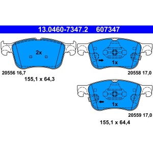 Set placute frana,frana disc ATE