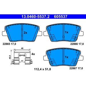 Set placute frana,frana disc ATE