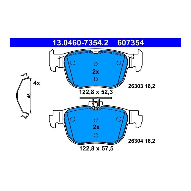 Set placute frana,frana disc ATE