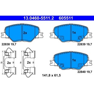 Set placute frana,frana disc ATE