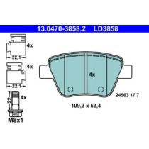 Set placute frana,frana disc ATE