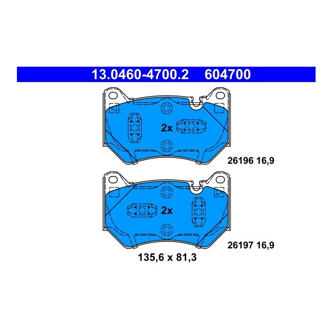 Set placute frana,frana disc ATE