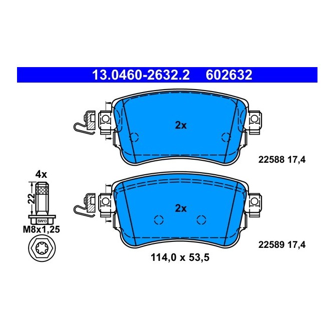 Set placute frana,frana disc ATE