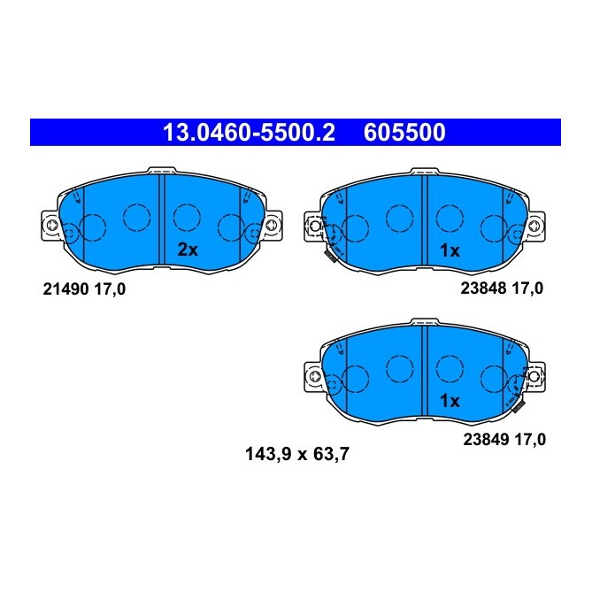 Set placute frana,frana disc ATE