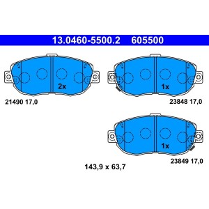 Set placute frana,frana disc ATE