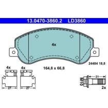 Set placute frana,frana disc ATE