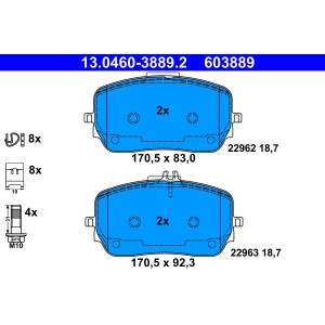 Set placute frana,frana disc ATE