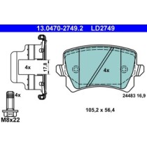 Set placute frana,frana disc ATE