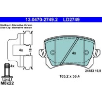 Set placute frana,frana disc ATE