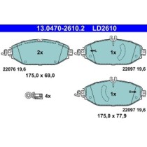 Set placute frana,frana disc ATE