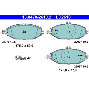 Set placute frana,frana disc ATE