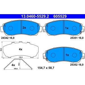 Set placute frana,frana disc ATE