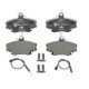 Set placute frana fata ATE cu suruburi de ghidare etrier frana pentru DACIA LOGAN SANDERO RENAULT 11 18 19 dimensiuni 64.9x99.9x17.4 mm