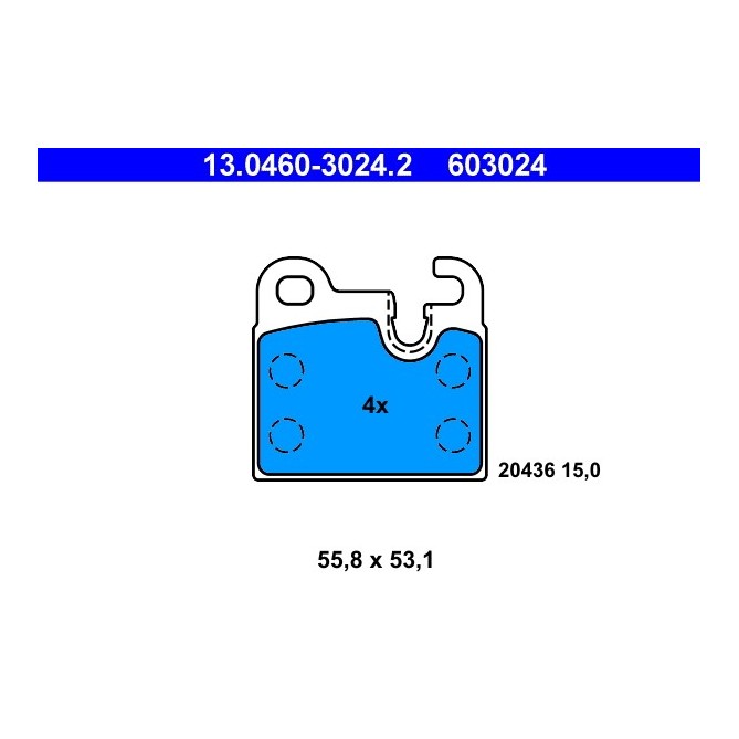 Set placute frana,frana disc ATE