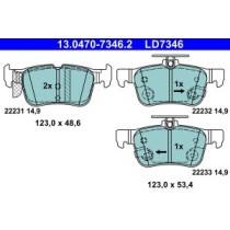 Set placute frana,frana disc ATE