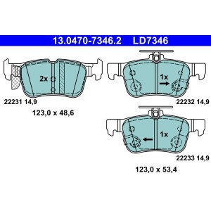 Set placute frana,frana disc ATE