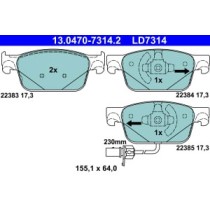 Set placute frana,frana disc ATE