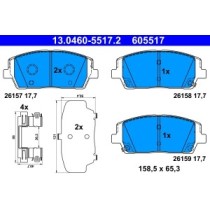 Set placute frana,frana disc ATE