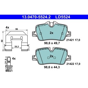 Set placute frana,frana disc ATE