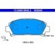 Set placute frana fata ATE pentru TOYOTA AVENSIS 1.6-2.0D 09.97-02.03, inaltime 56.0 mm, latime 140.9 mm, grosime 15.5 mm