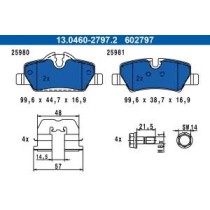 Set placute frana,frana disc ATE